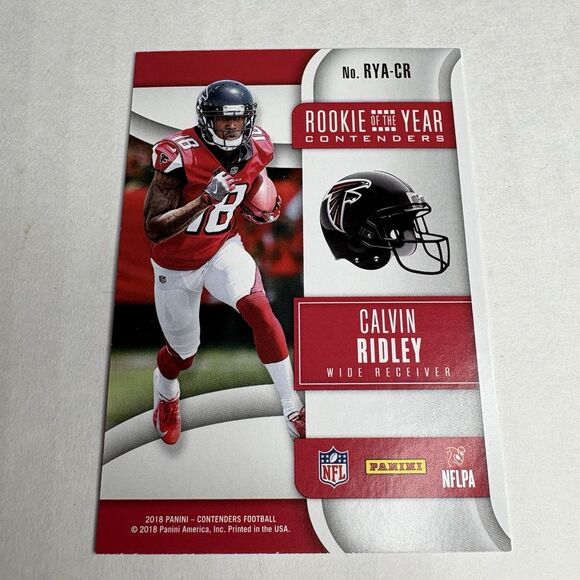 2018 Panini Contenders RYA-CR Calvin Ridley Rookie of the Year Falcons Titans RC - Picture 4 of 6